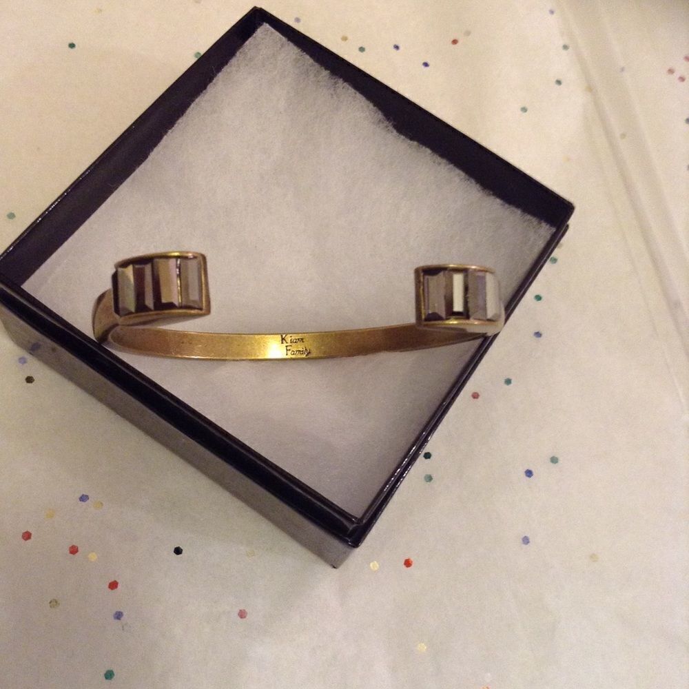 Kiam Family Gold Metal Cuff Bracelet